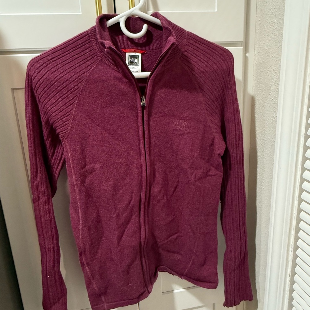 The North Face Women's Burgundy Full-Zip Cardigan